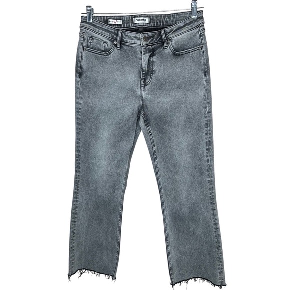Vigoss Marley Raw Hem Crop Bootcut‎ Jeans Size 30 Faded Wash - Picture 1 of 10